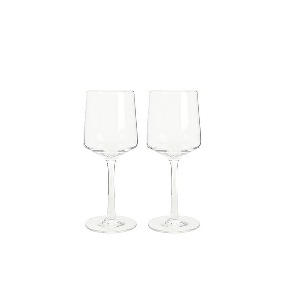 Natural Canvas Set Of 2 White Glass
