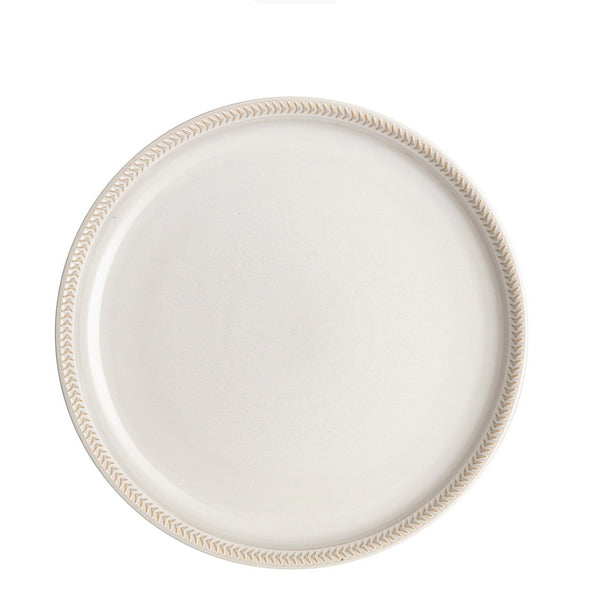 Natural Canvas Textured Coupe Dinner Plate
