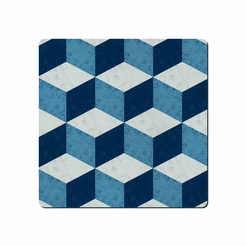 Denby Studio Blue Geometric Square Placemats Set of 6