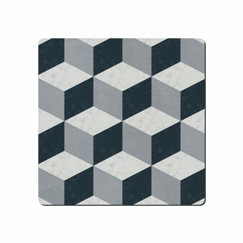 Denby Studio Grey Geometric Square Placemats Set of 6