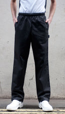 Dennys Black Chef Trousers Large