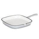 23cm Cast Iron Grill Pan - Dove Grey