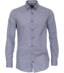 Long Sleeve Body Fit Print Shirt - Blue