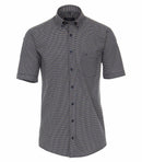 Stripe Leisure Short Sleeve Shirt - Light Blue