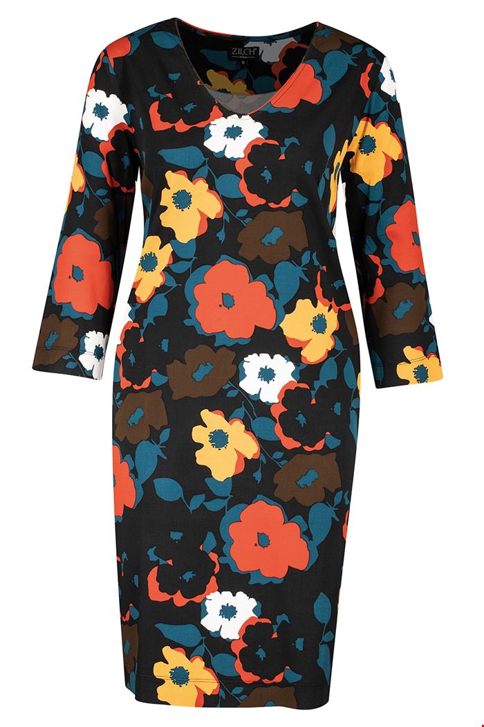 V-Neck Dress - Petrol