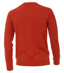 Plain V-neck Jumper - Dark Orange