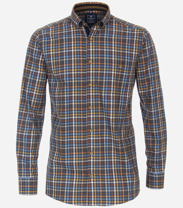 Casual Long Sleeve Shirt - Blue