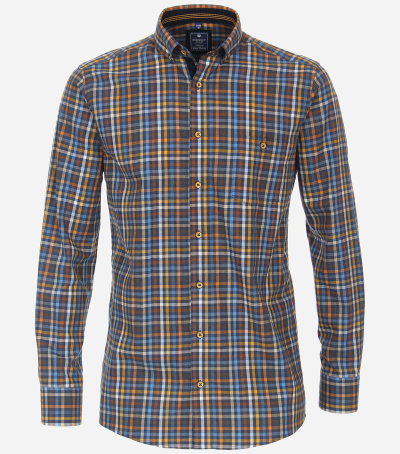 Casual Long Sleeve Shirt - Blue