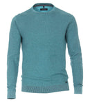 Plain Crew Neck Jumper - Caribbean Blue