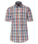 Short Sleeve Check Shirt - Tangarine