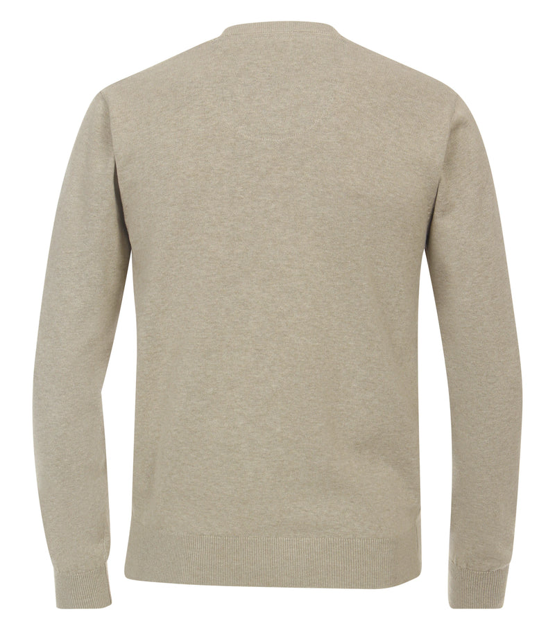 V Neck Jumper - Beige