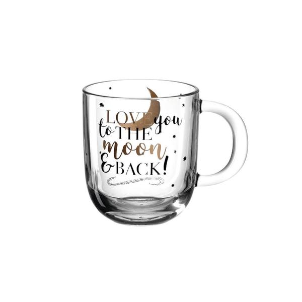 Love To The Moon Glass Mug 400ml