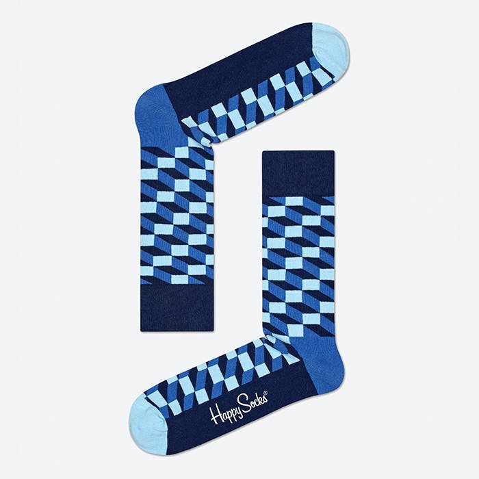 Filled Optic Sock - Navy/Blue