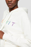 Embroidered Logo Hoodie - Offwhite