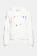 Embroidered Logo Hoodie - Offwhite