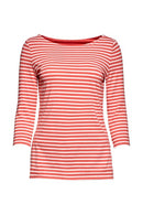 Boat Neck T-shirt - Coral