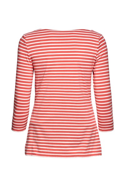Boat Neck T-shirt - Coral