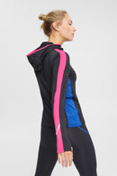 Stripe Sleeve Hoodie - Black