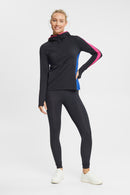 Stripe Sleeve Hoodie - Black