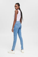 Cotton Stretch Jeans - Light Blue
