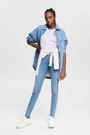 Cotton Stretch Jeans - Light Blue