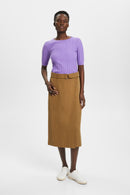 Ribbed Fitted Jumper - Lavender