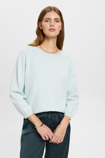 Basic Batwing Jumper - Aqua Green