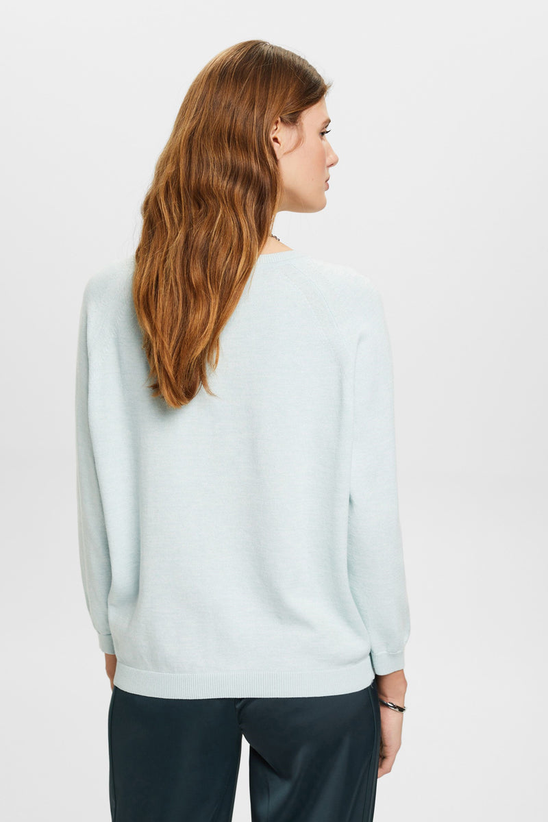 Basic Batwing Jumper - Aqua Green
