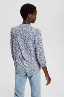 Casual Silky Blouse - Blue Lavender