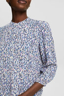 Casual Silky Blouse - Blue Lavender