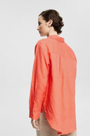 Collection Linen Blouse - Coral Orange