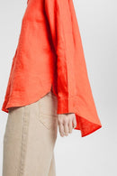 Collection Linen Blouse - Coral Orange