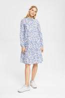 All Over Print Dress - White