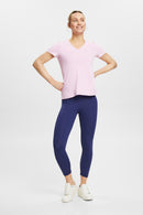 Plain V Neck T-Shirt - Lilac