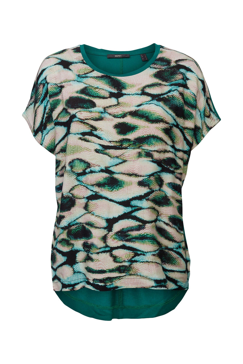 Print SS T-Shirt - Emerald Green