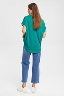 Print SS T-Shirt - Emerald Green