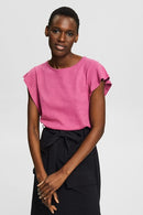 Linen T-shirt - Violet