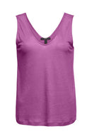 V Neck Cami - Dark Pink