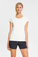 Drawstring Hem Sleeveless T - Offwhite