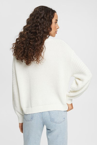 Casual Cable Jumper - Offwhite