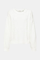Casual Cable Jumper - Offwhite