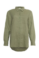 Long Sleeve Blouse - Light Khaki