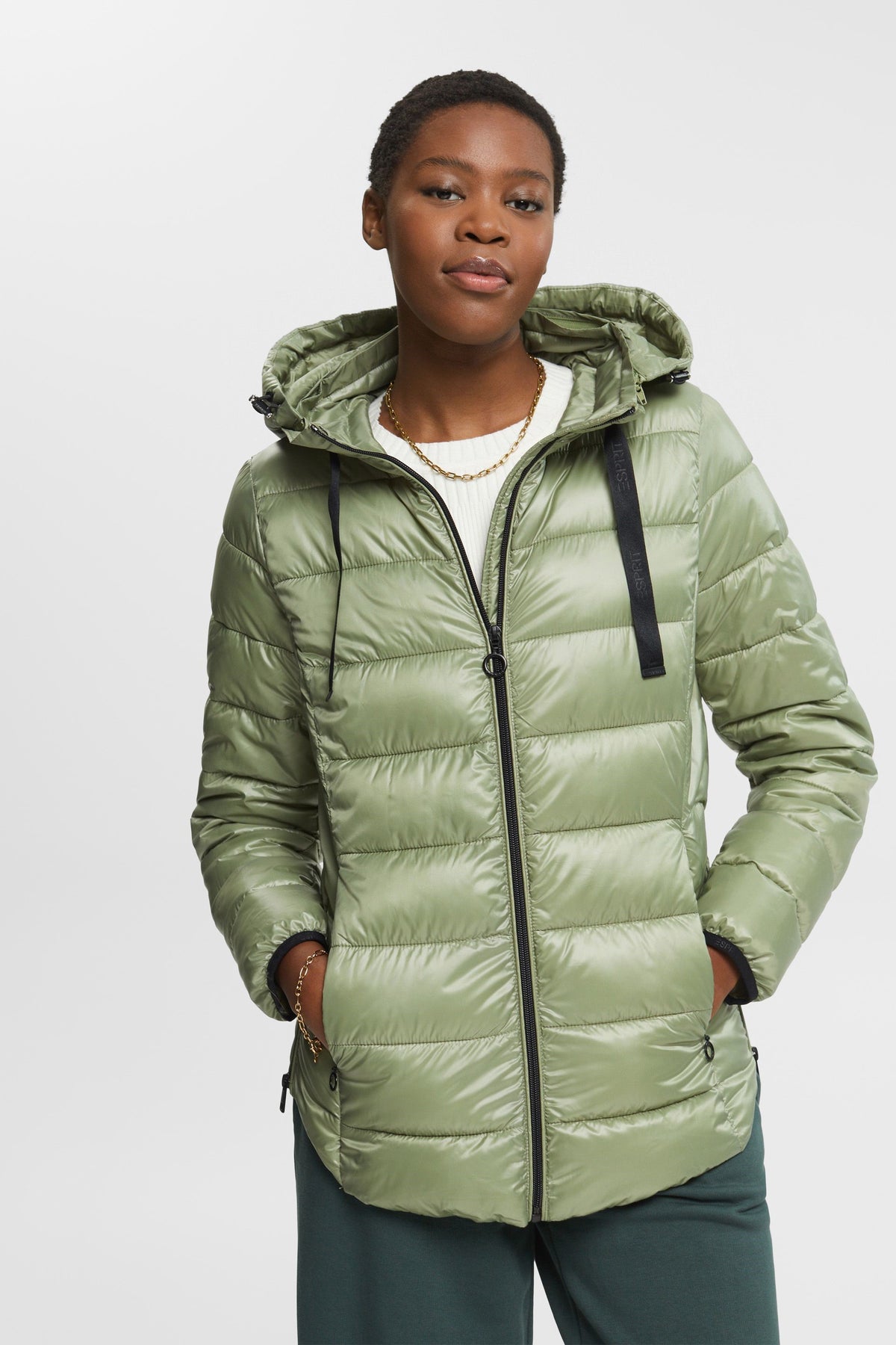 Mantel Edc Damen Jacken Kapuze Edc Jacke Damen Grün Clothing