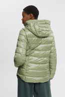 Hooded Quilted Jacket - Light Khaki