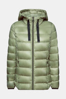 Hooded Quilted Jacket - Light Khaki