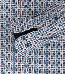 Long Sleeve Modern Fit Print Shirt - Light Blue