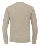 Round Neck Jumper - Beige/orange