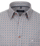 Short Sleeve Print Shirt - Tangarine