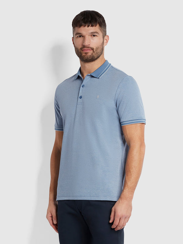 Moores Short Sleeve Polo - Dusky Blue
