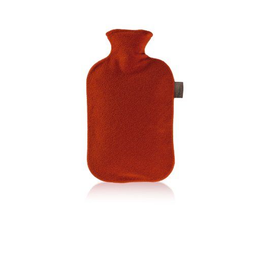 Fashy Hot Water Bottle With Fleece Cover Cranberry